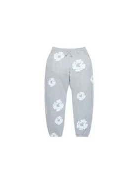 Dziecięce Cotton Wreath Sweatpants z bawełny, szare