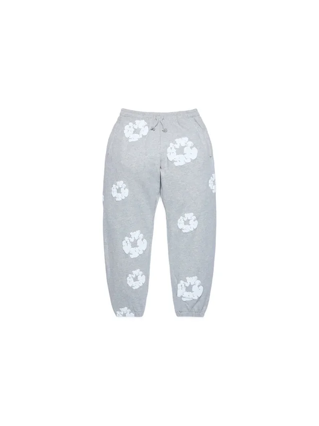 Dziecięce Cotton Wreath Sweatpants z bawełny, szare