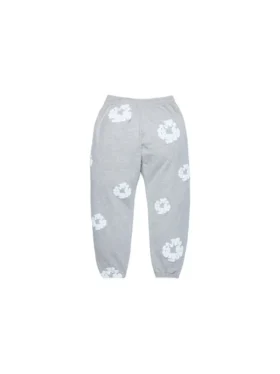 Dziecięce Cotton Wreath Sweatpants z bawełny, szare