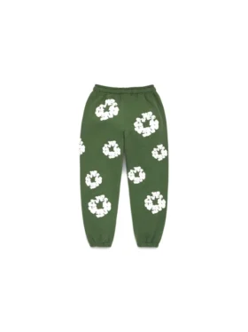 Dziecięce Cotton Wreath Sweatpants – zielone