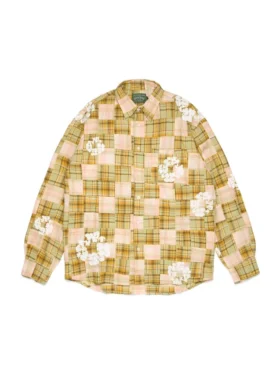Koszula z długim rękawem „Cotton Wreath Madras” zapinana na guziki