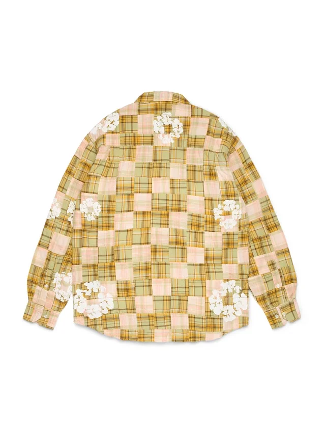 Koszula z długim rękawem „Cotton Wreath Madras” zapinana na guziki