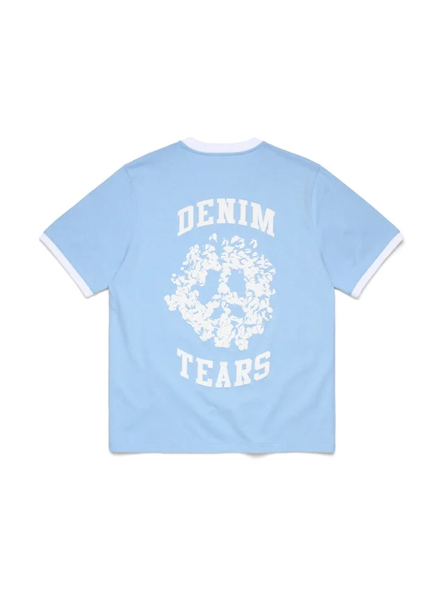 Koszulka Denim z okrągłym dekoltem „U” – jasnoniebieska
