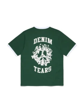 Koszulka Denim z okrągłym dekoltem w kolorze zielonym