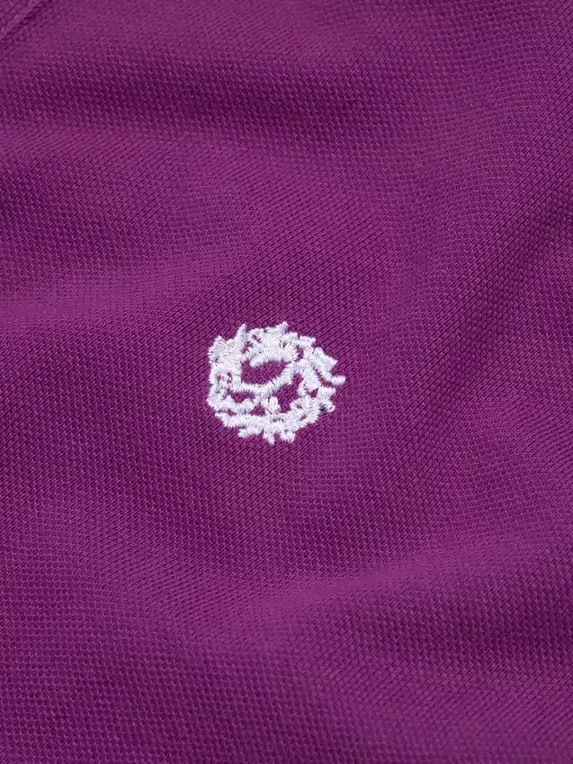 Koszulka polo „Peace Wreath” w kolorze fioletowym
