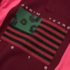 Koszulka rugby z bawełnianym wiankiem Cotton Wreath i flagą panafrykańską, różowo-brązowa