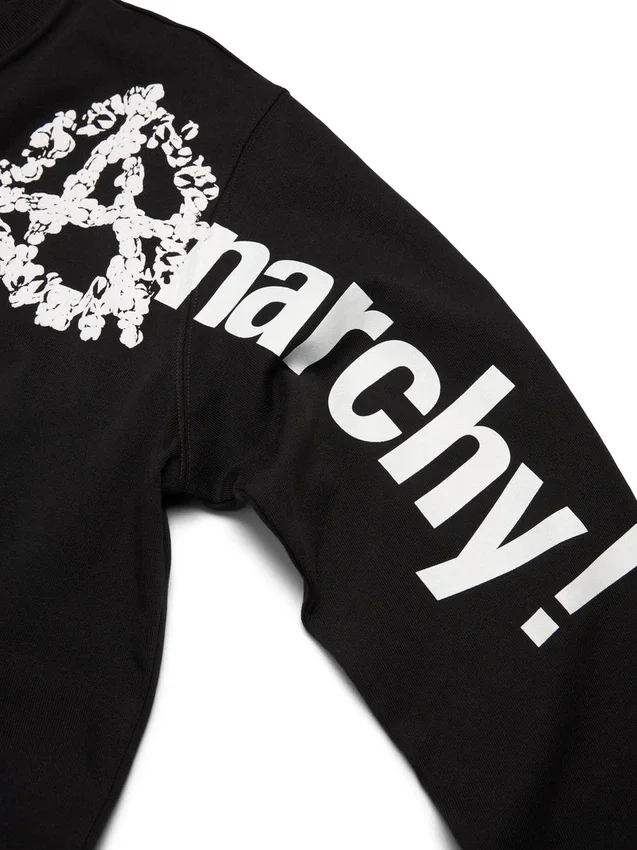 Koszulka z długim rękawem „Anarchy Wreath” – czarna