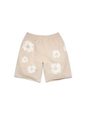 Krótkie spodenki dresowe Cotton Wreath w kolorze kremowym