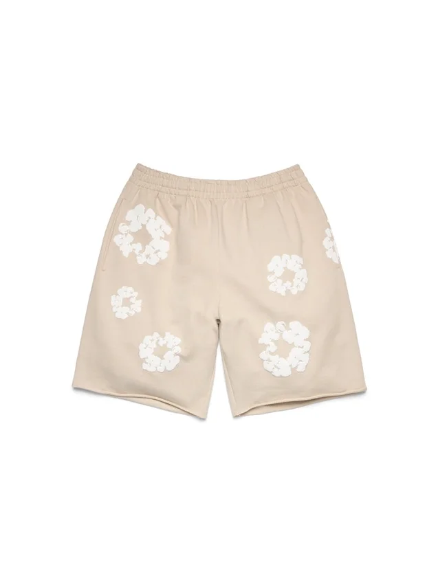 Krótkie spodenki dresowe Cotton Wreath w kolorze kremowym