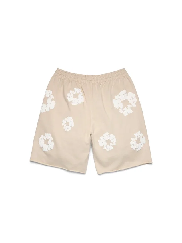 Krótkie spodenki dresowe Cotton Wreath w kolorze kremowym
