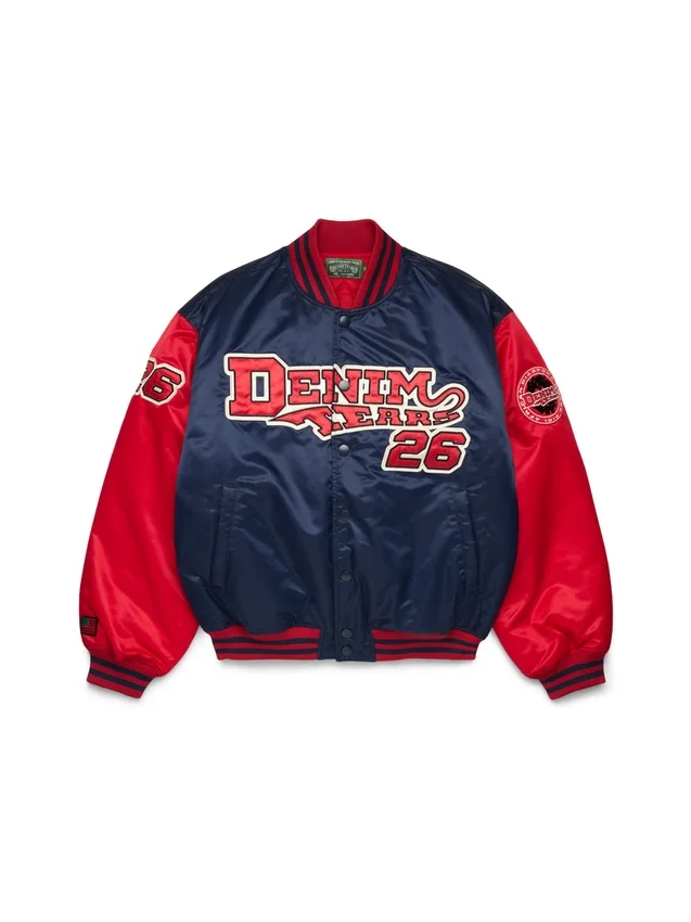 Kurtka baseballowa DT w stylu varsity, granatowa