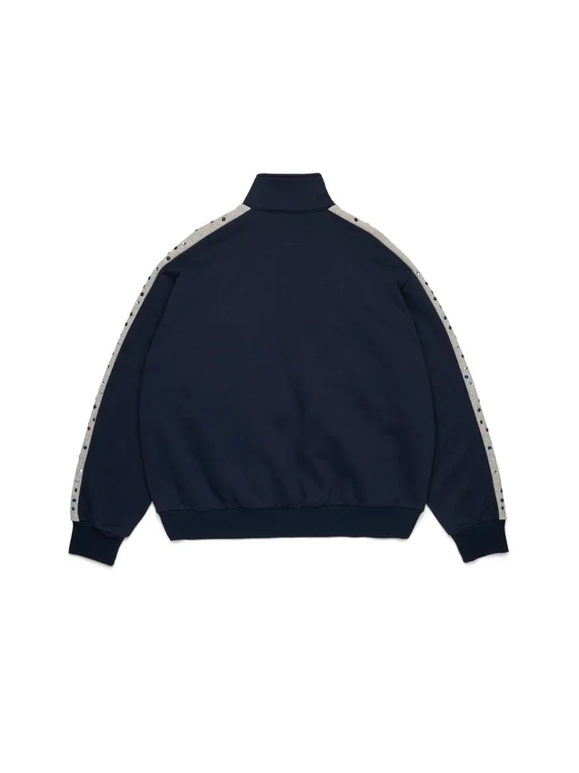 Kurtka dresowa z polaru Denim U z kryształkami, granatowa