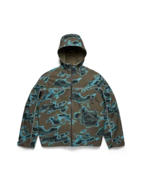 Kurtka wierzchnia z wzorem „Cloud Camo” i klejonymi szwami