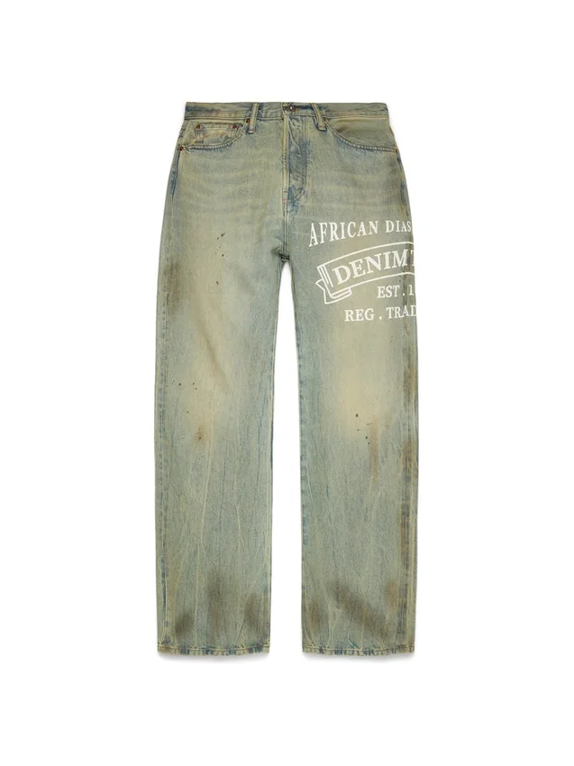 Luźne spodnie Denim ADG w stylu „Dirty Wash”