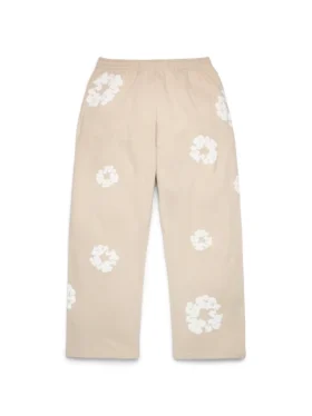 Luźne spodnie dresowe Cotton Wreath w kolorze kremowym