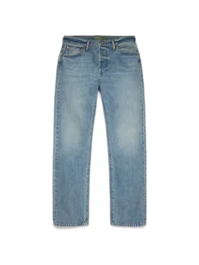 Spodnie Denim o prostym kroju w jasnym odcieniu