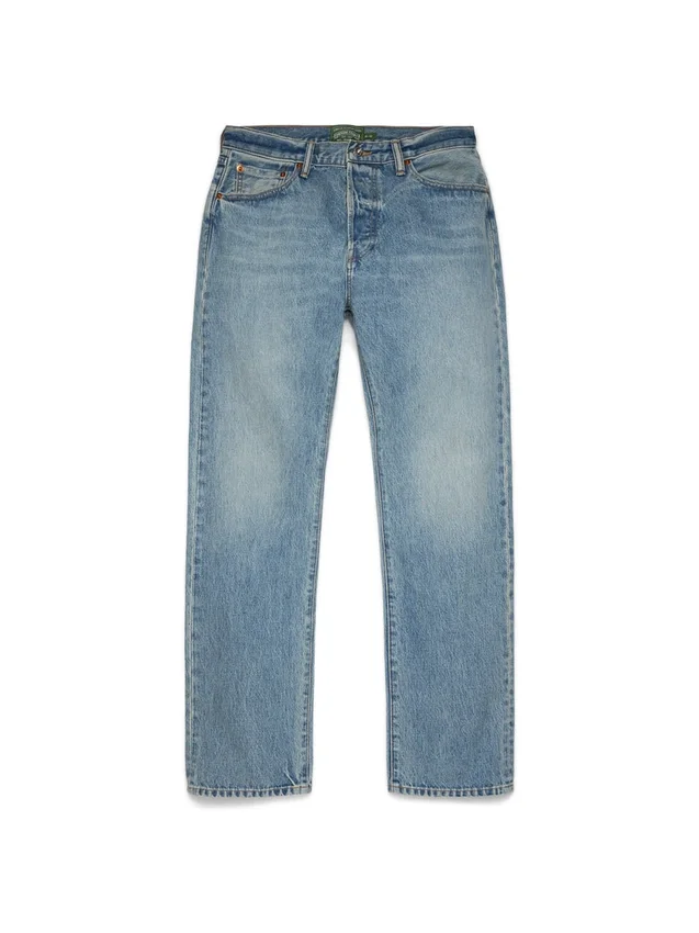 Spodnie Denim o prostym kroju w jasnym odcieniu