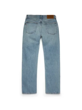Spodnie Denim o prostym kroju w jasnym odcieniu