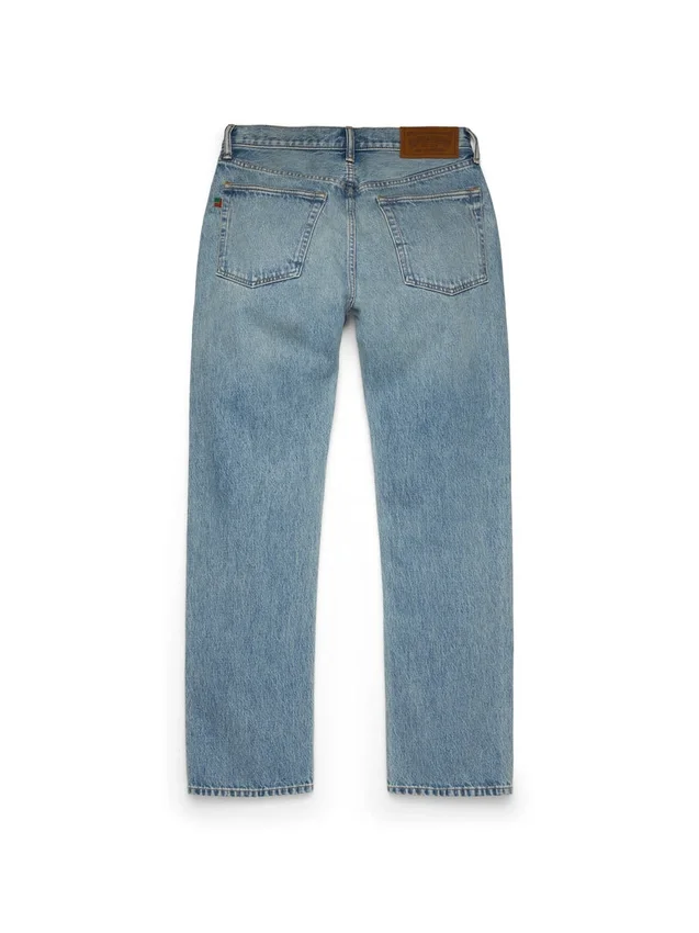 Spodnie Denim o prostym kroju w jasnym odcieniu