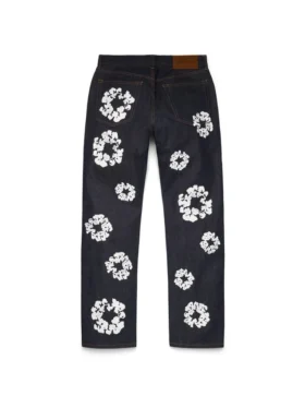 Spodnie Denim z prostym krojem „Cotton Wreath” z selvedge