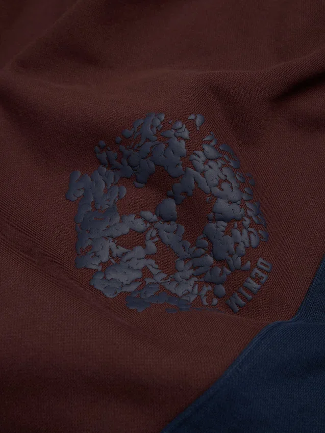 Spodnie dresowe Denim U z wstawkami – brązowe