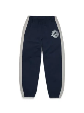 Spodnie dresowe Denim U z wstawkami – granatowe