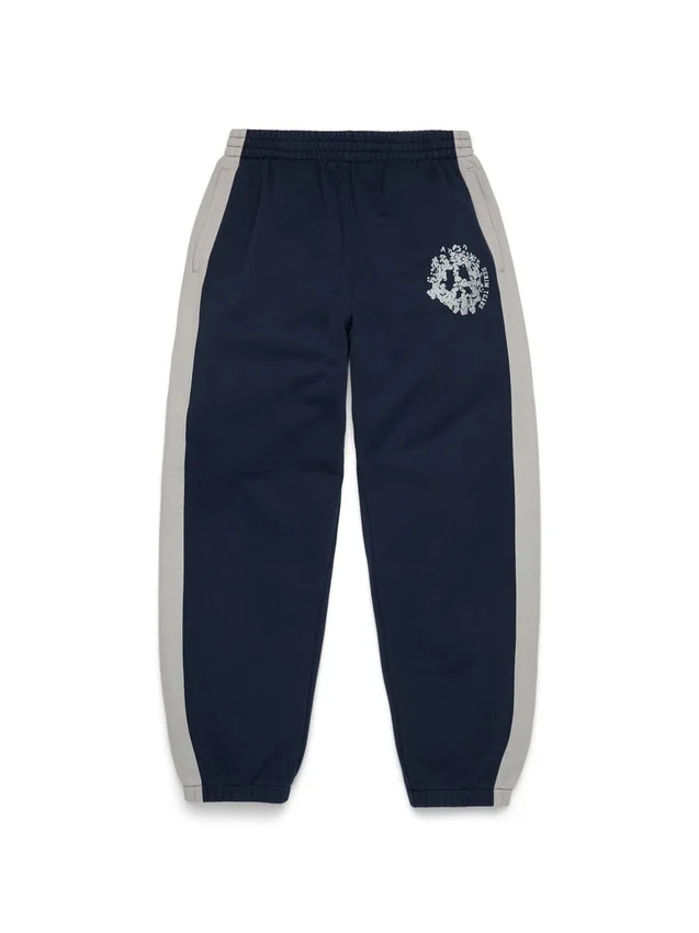 Spodnie dresowe Denim U z wstawkami – granatowe