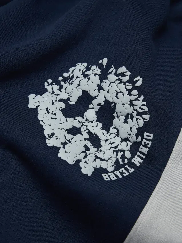 Spodnie dresowe Denim U z wstawkami – granatowe