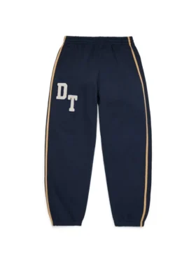 Spodnie dresowe z tkaniny DT Chenille – niebieskie