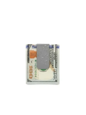 Srebrny klips do banknotów z motywem „Cotton Wreath”