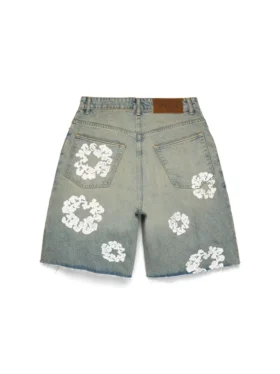 Szorty Denim „Cotton Wreath” w stylu „Dirty Wash”