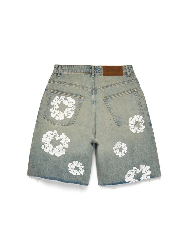 Szorty Denim „Cotton Wreath” w stylu „Dirty Wash”