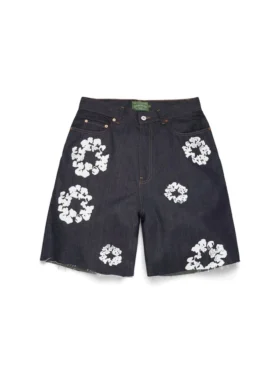 Szorty Denim „Cotton Wreath” z tkaniny selvedge