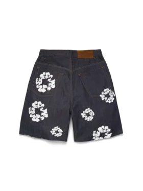 Szorty Denim „Cotton Wreath” z tkaniny selvedge