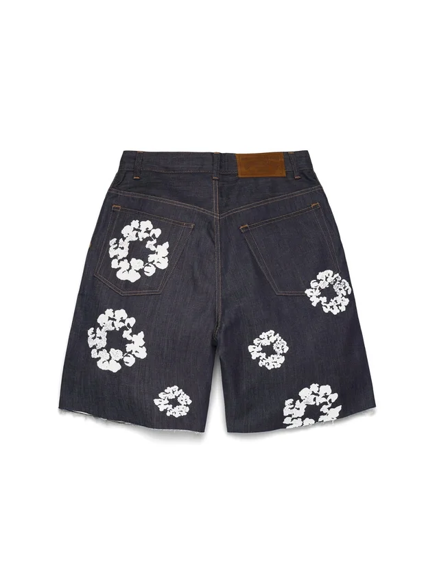 Szorty Denim „Cotton Wreath” z tkaniny selvedge