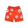 Szorty dresowe z motywem „Cotton Wreath” w kolorze ciemno pomarańczowym