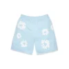 Szorty dresowe z motywem Cotton Wreath w kolorze pudrowym niebieskim