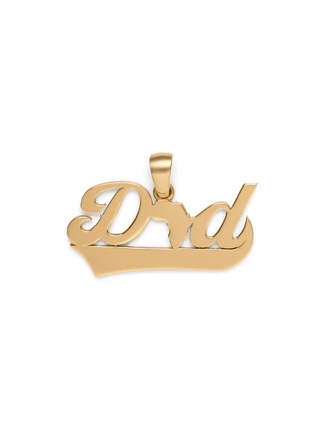 Złota zawieszka „Dad”