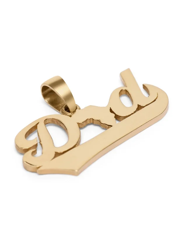 Złota zawieszka „Dad”
